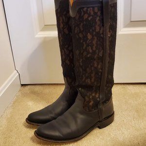 Lucchese Black Lace Boots Sz. 7